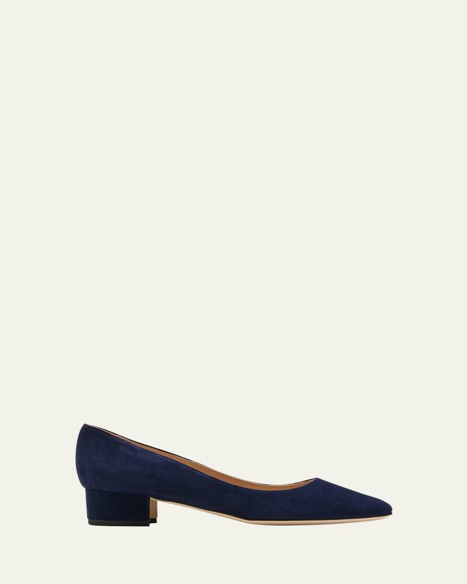 Lista Suede Block-Heel Pumps