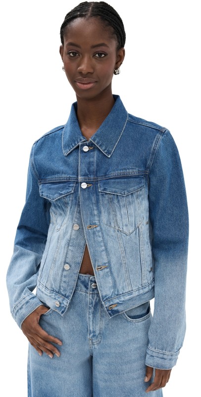 Dion Lee Faded Trucker Jacket American Blue
