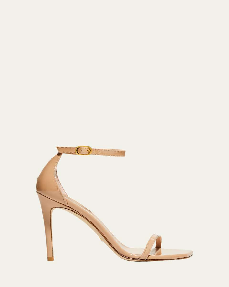 Nudistcurve Patent Ankle-Strap Sandals