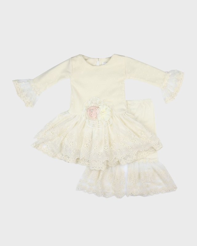 Girl's Juliet Lace Rosette Tutu w/ Pants, Size Newborn-4T