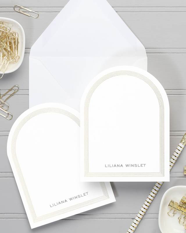 Arched Path Note Cards, Set of 25 - Personalized