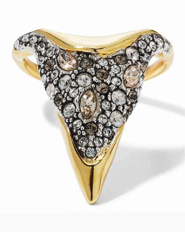 Solanales Crystal Pointed Ring, Size 6-8