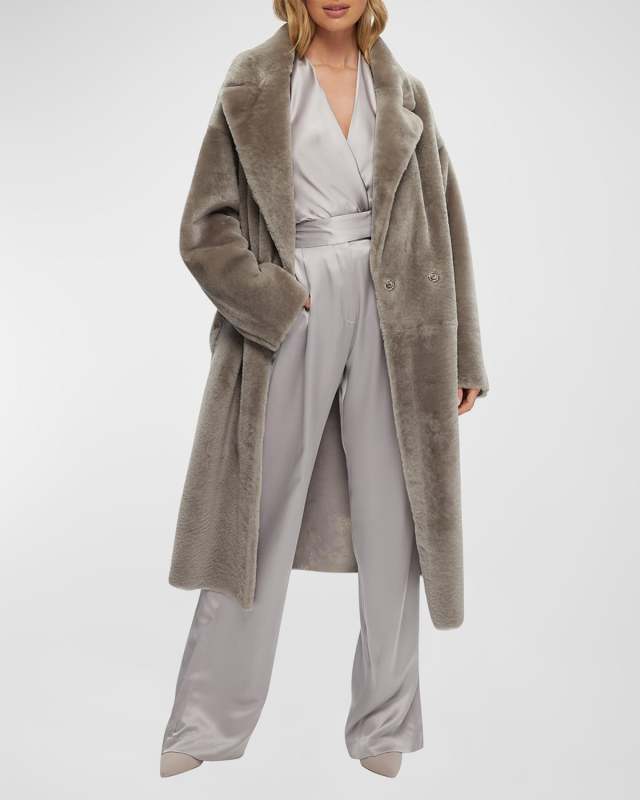 Shearling Lamb Double-Breasted Short Coat