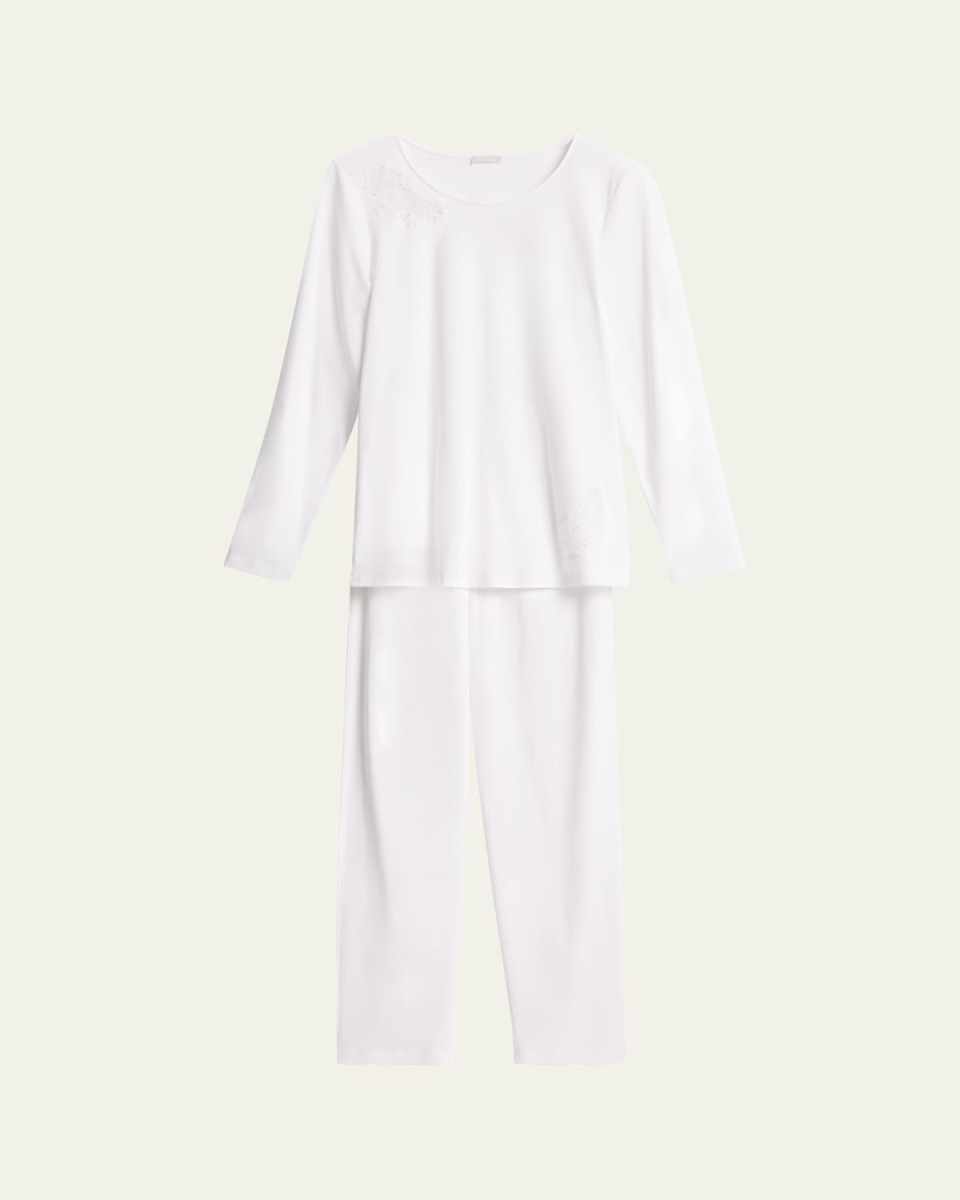 Michelle Lace-Trim Supima Cotton Pajama Set
