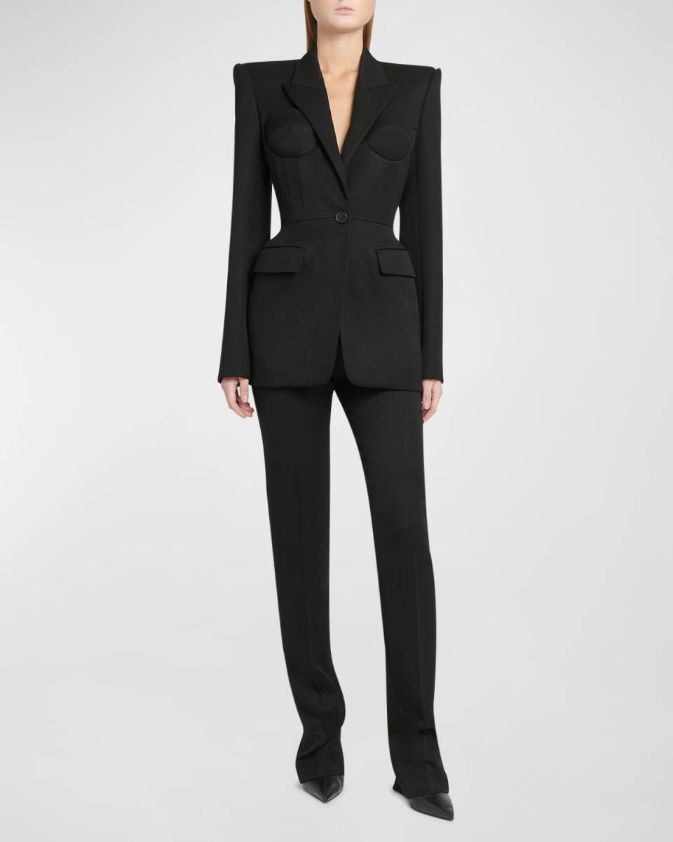 Scultped Bust Blazer Jacket
