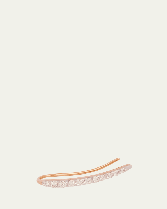 18K Rose Gold Ocean Tide Earring, Single