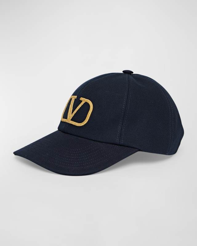 V-Logo Signature Denim Baseball Hat