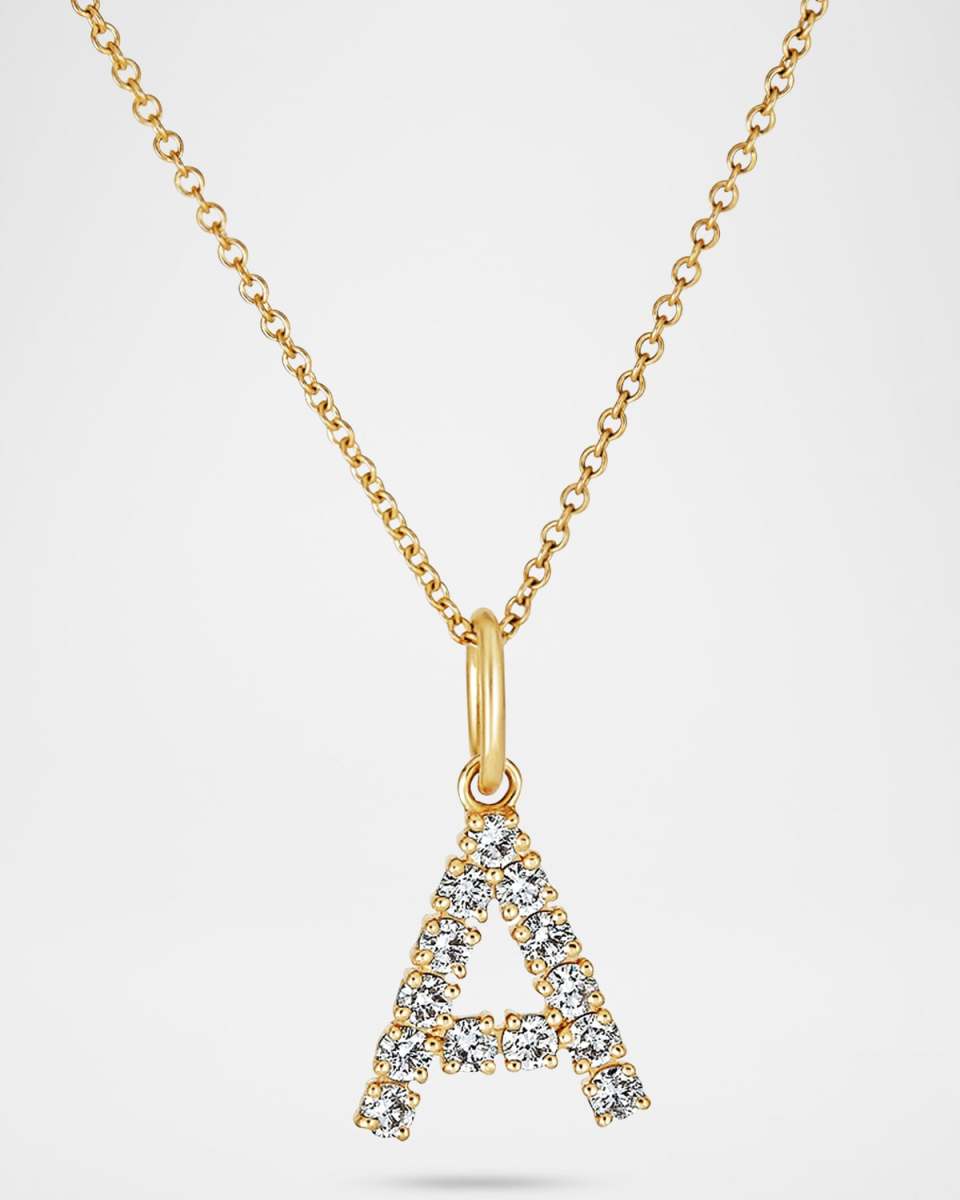 Bold Diamond Initial Necklace