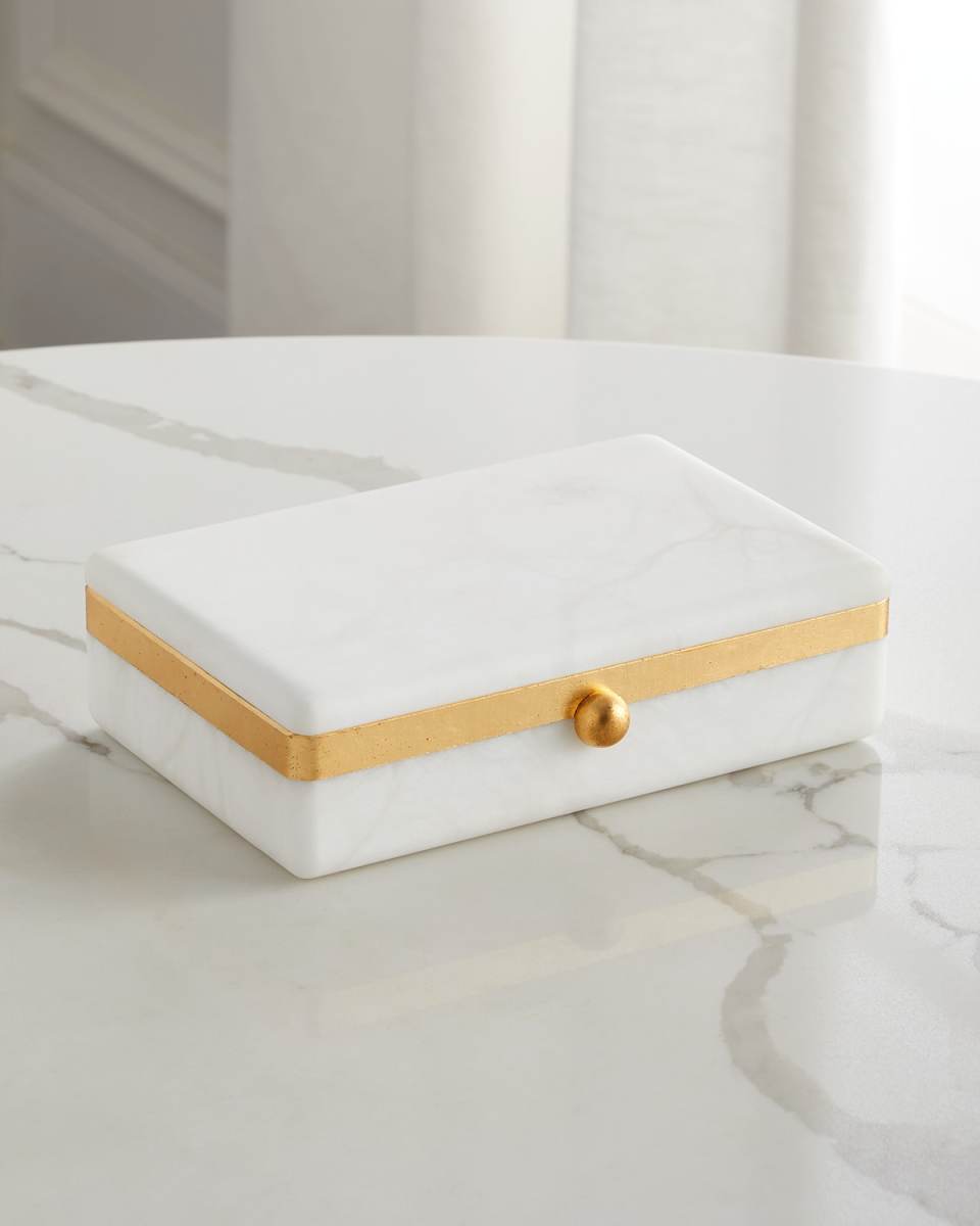 Gold Band Swivel Box - Large