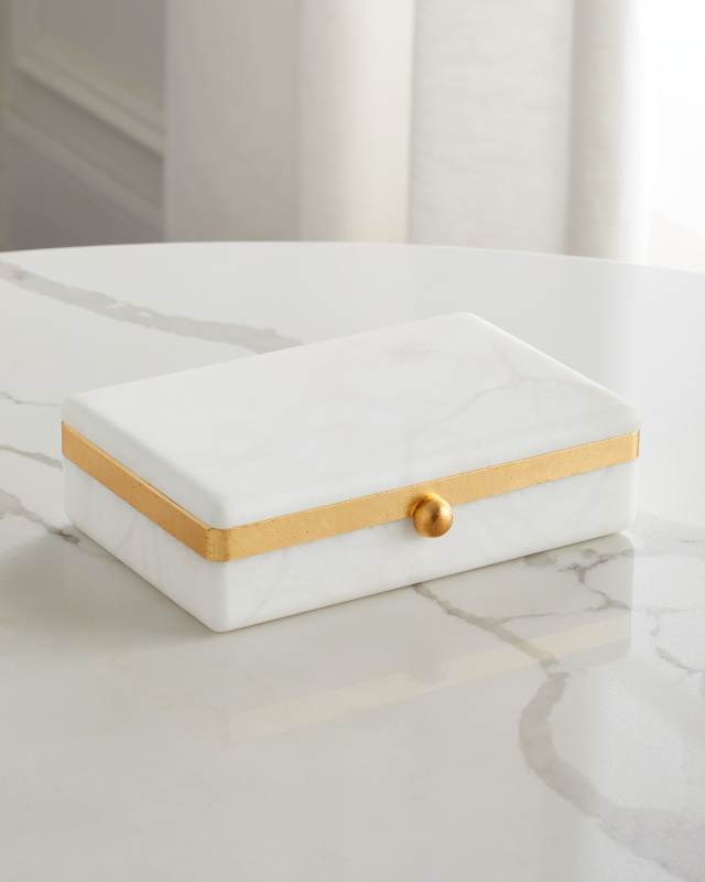 Gold Band Swivel Box - Large