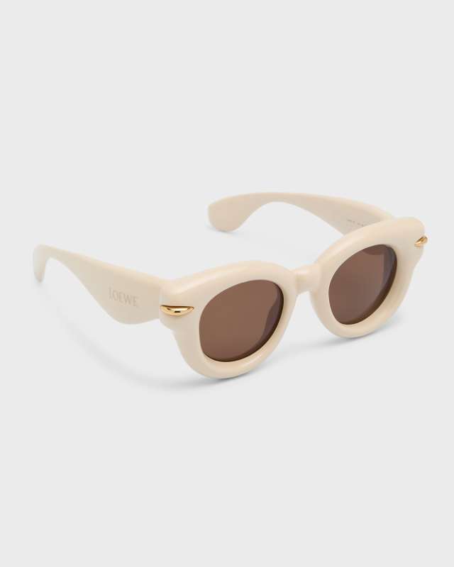Inflated Pantos Acetate Round Sunglasses