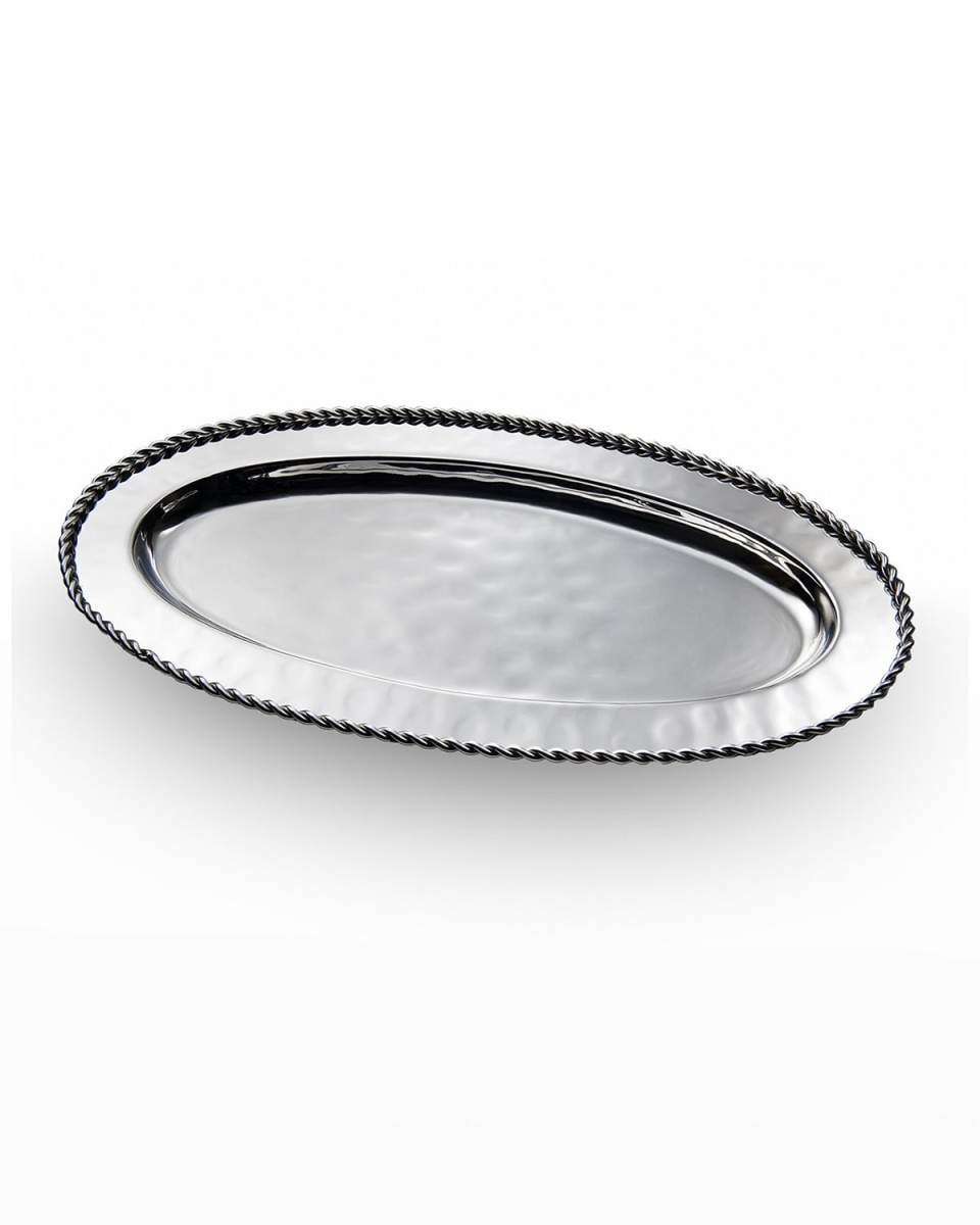 Paloma Oval Tray with Braided Wire