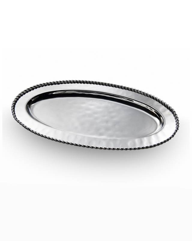 Paloma Oval Tray with Braided Wire