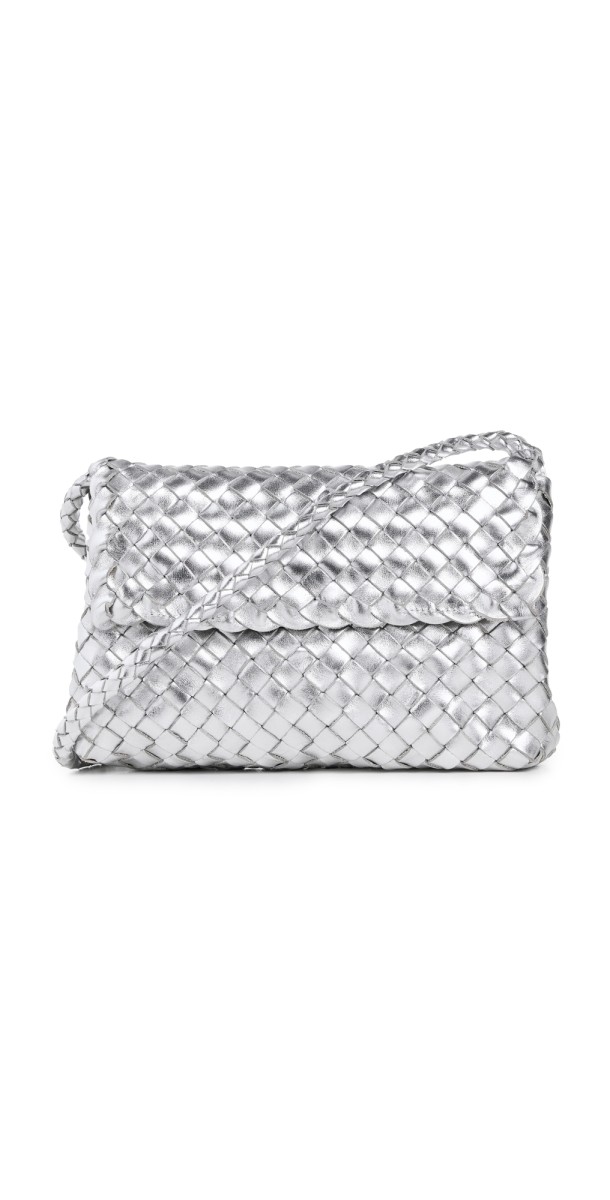 Loeffler Randall Billie Flap Shoulder Bag Silver