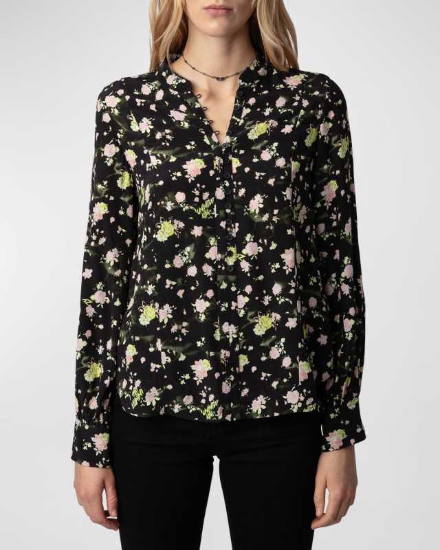 Twina Soft Crinkle Roses Blouse