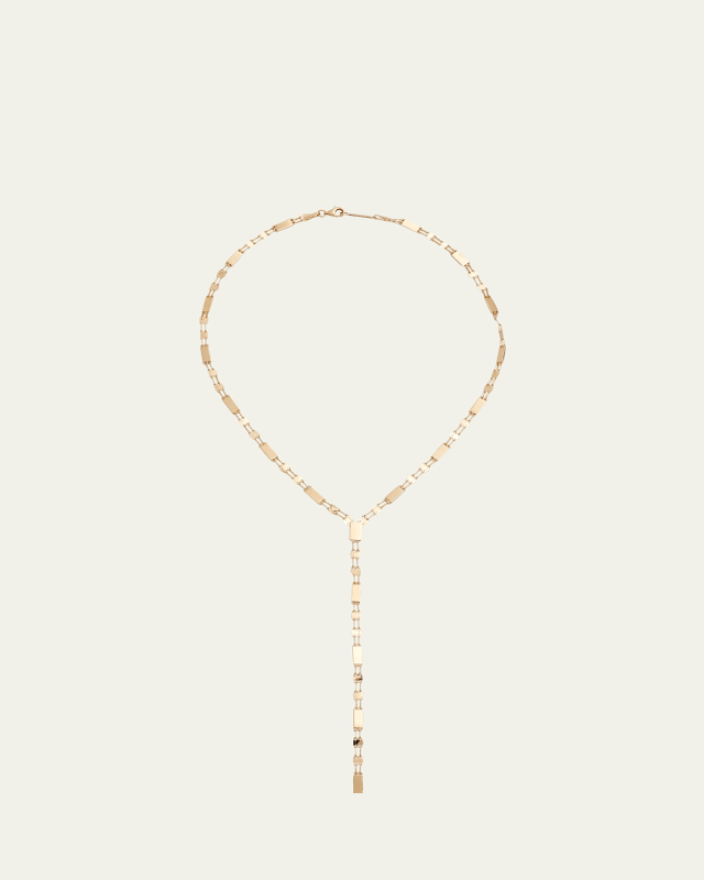 St Barts 14k Single-Strand Lariat Necklace