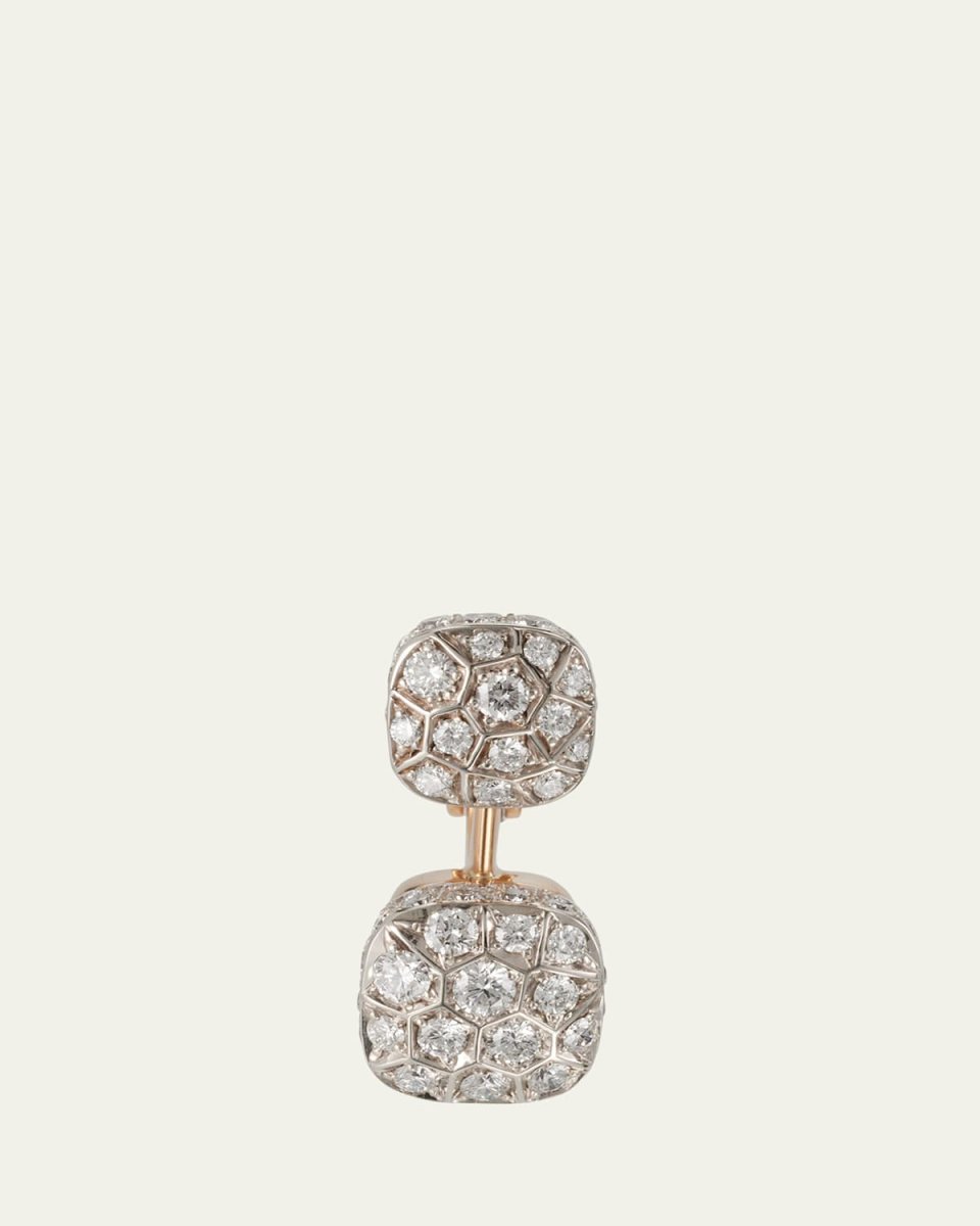 Nudo 18K Rose Gold Diamond Double Drop Earrings