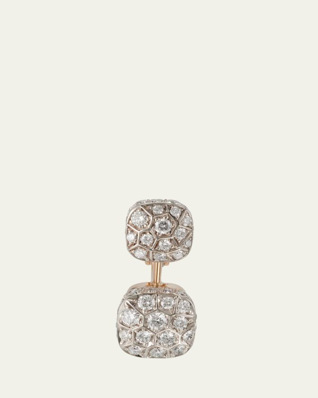 Nudo 18K Rose Gold Diamond Double Drop Earrings