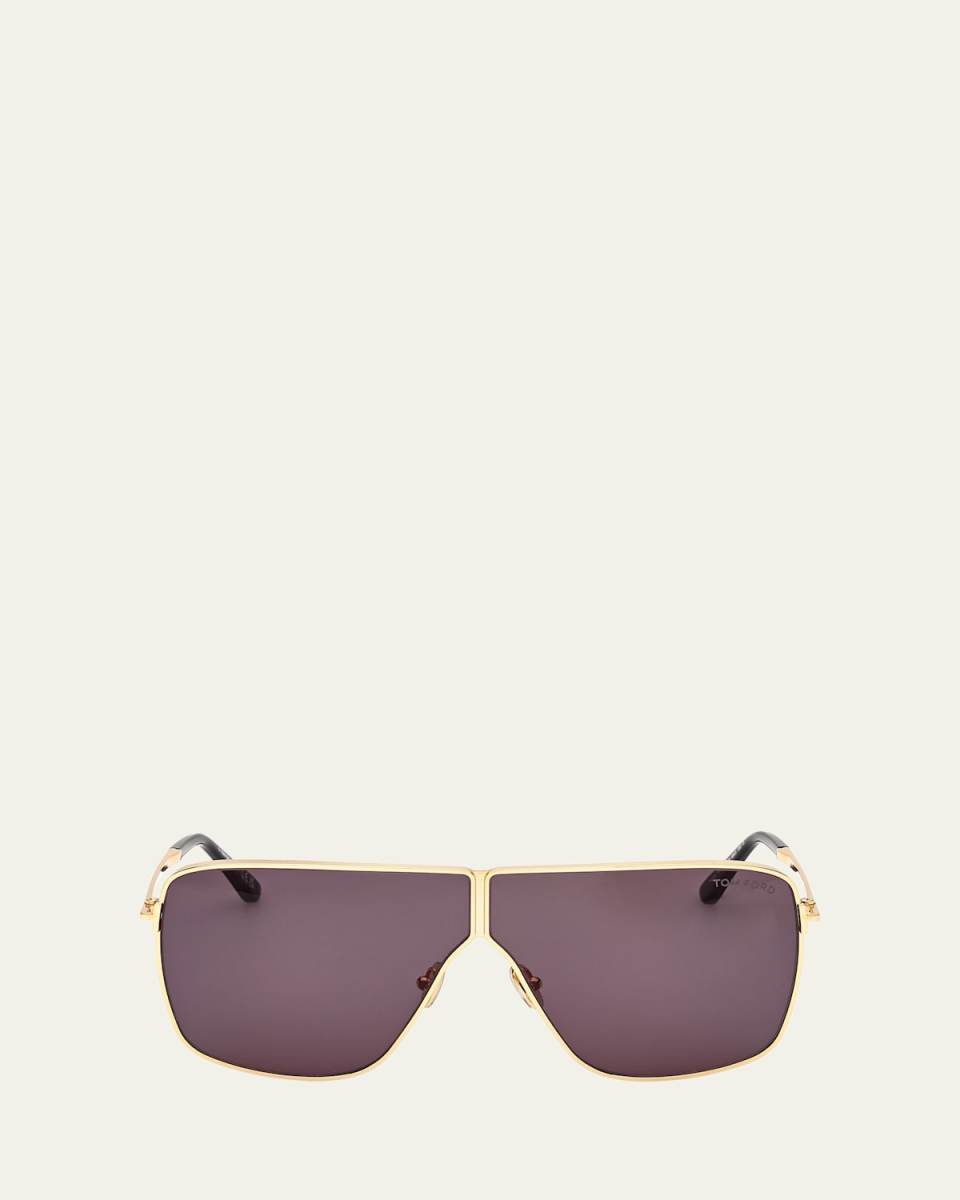 Huxley Metal Rectangle Sunglasses