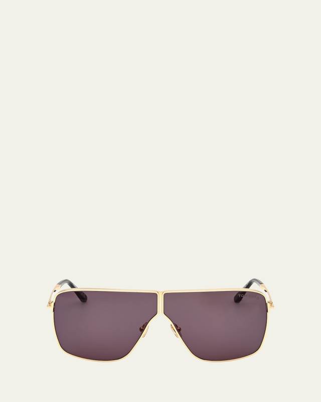 Huxley Metal Rectangle Sunglasses