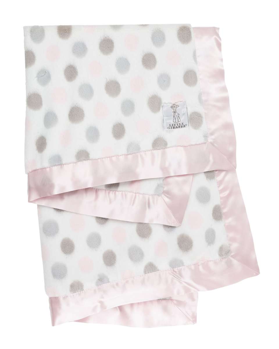 Luxe Dot Printed Plush Baby Blanket
