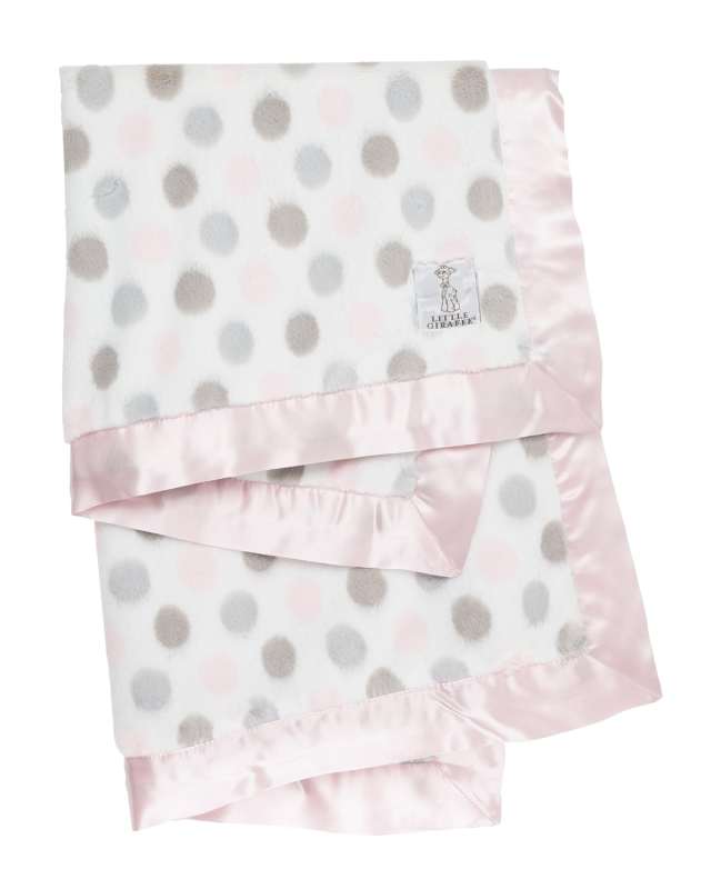 Luxe Dot Printed Plush Baby Blanket