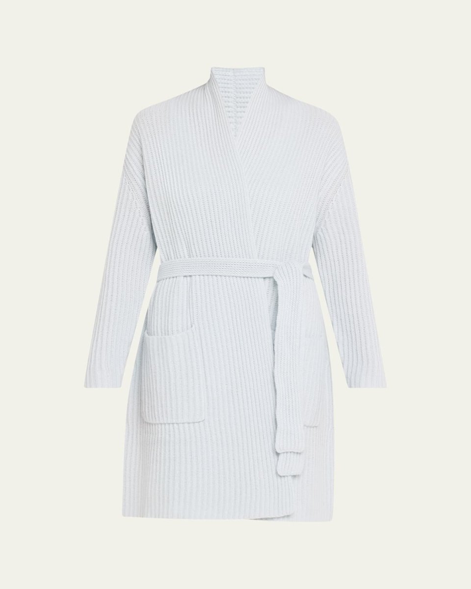 Ribbed Cashmere Short Rob