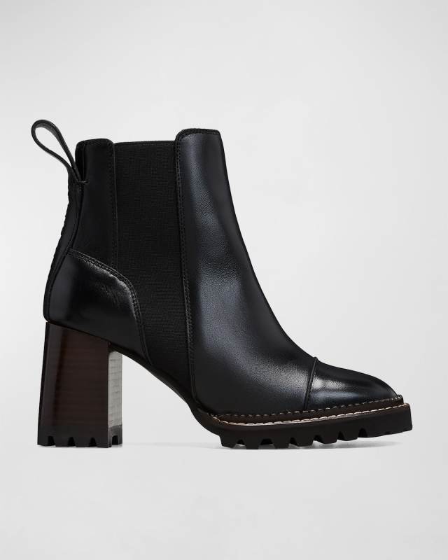 Mallory Leather Chelsea Booties