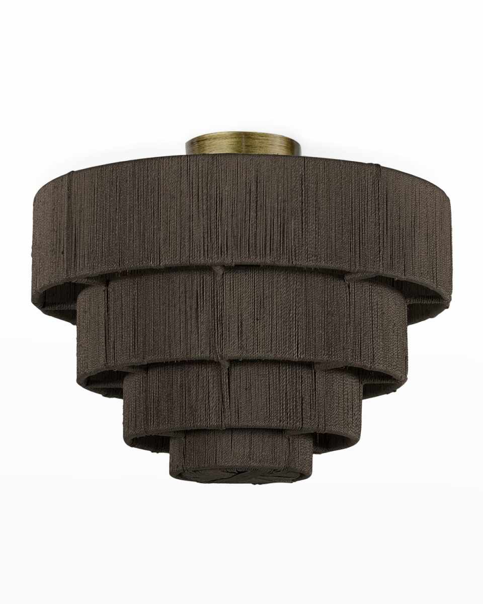 Everly 18" Semi-Flush Mount Light, Espresso