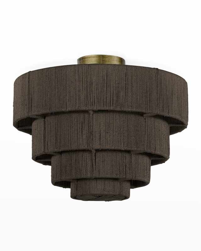Everly 18" Semi-Flush Mount Light, Espresso