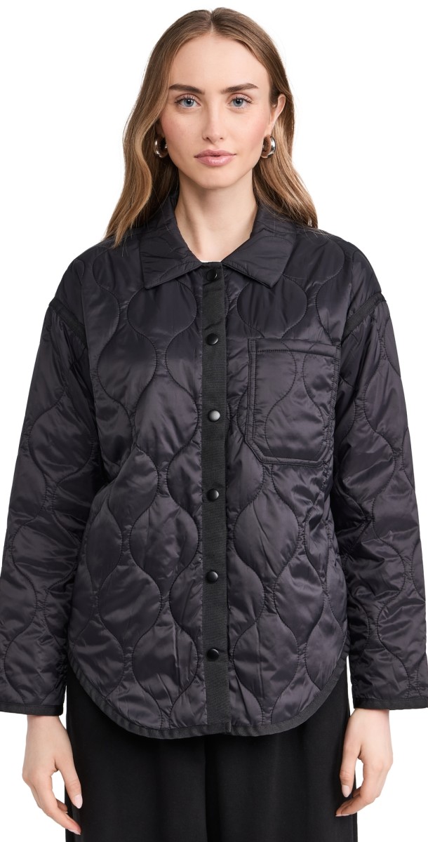 Z Supply Time Is Now Quilted Jacket Black