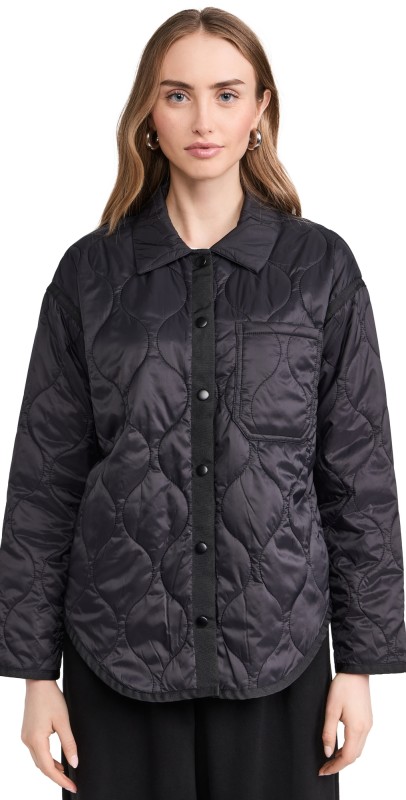 Z Supply Time Is Now Quilted Jacket Black