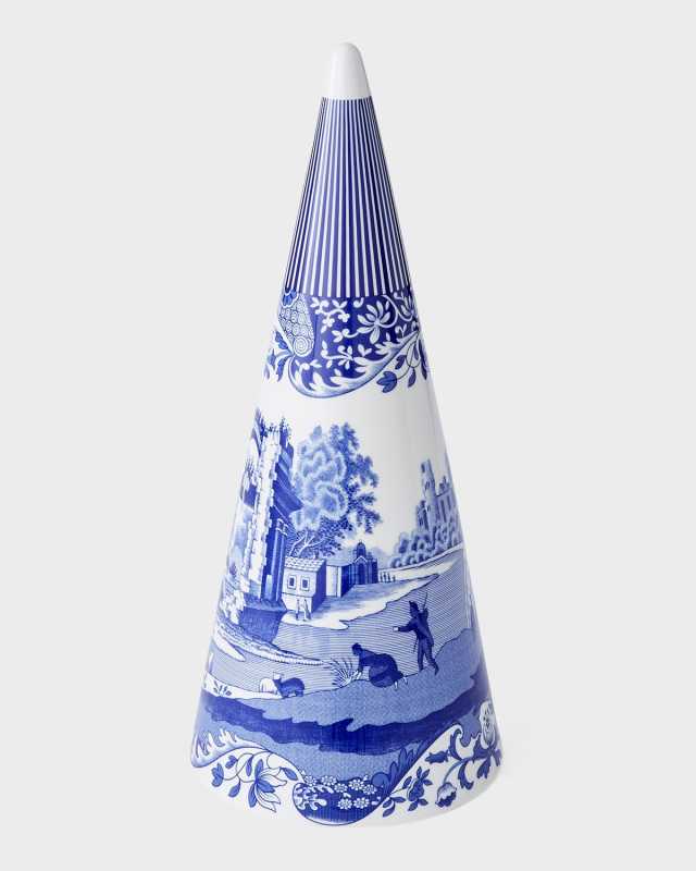 Blue Italian Scenic Topiary, 13"