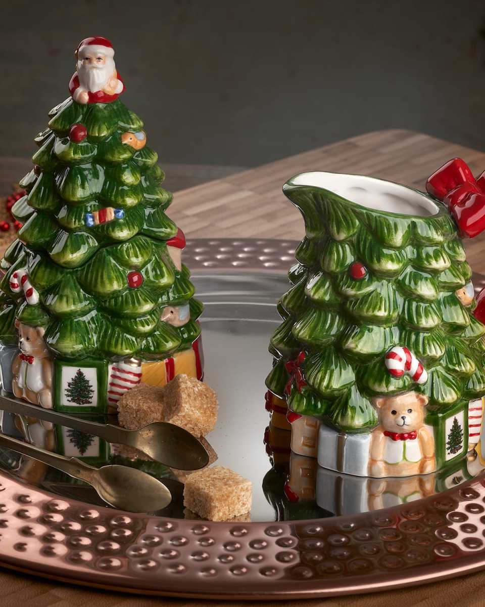 Christmas Tree Creamer & Sugar Bowl Set