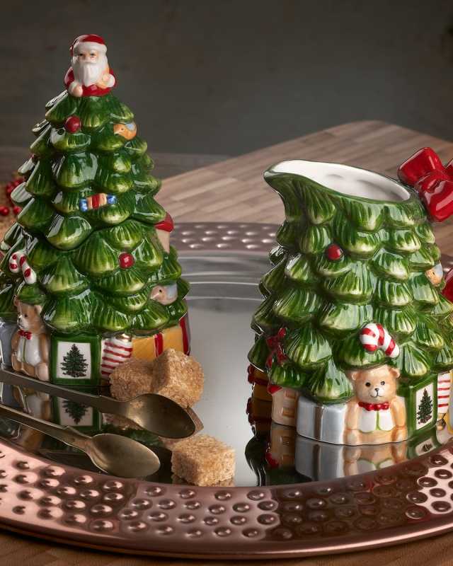 Christmas Tree Creamer & Sugar Bowl Set