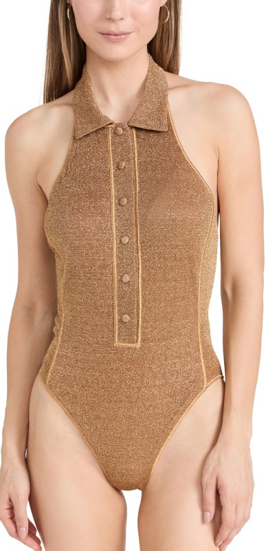 Oseree Lumire Smoking Body Swimsuit Toffee