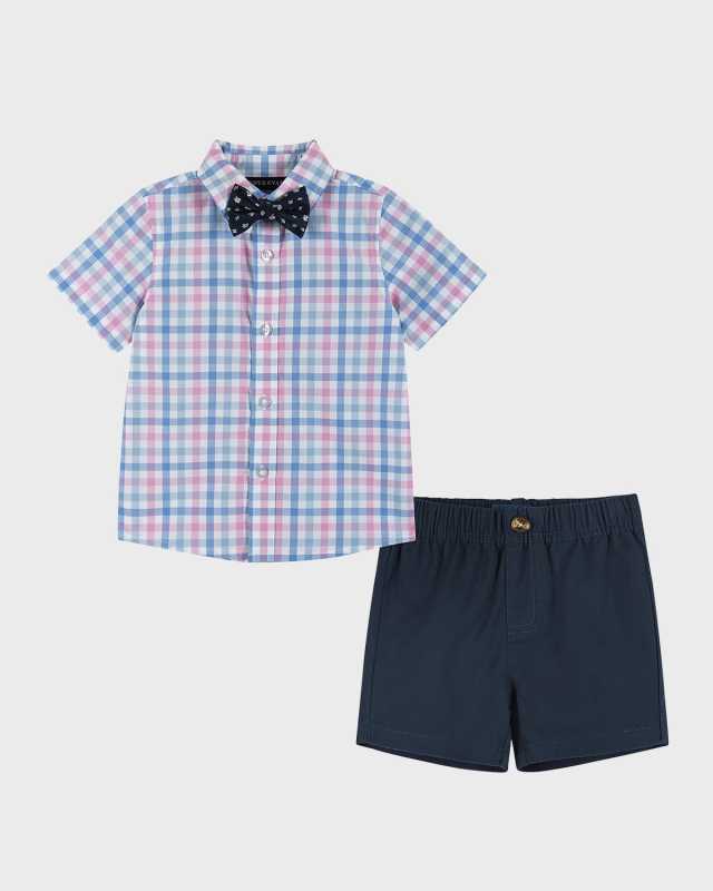 Boy's Three-Piece Button Down Set, Size Newborn-24