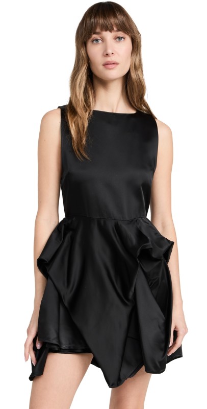 JW Anderson Peplum Bustier Dress Black