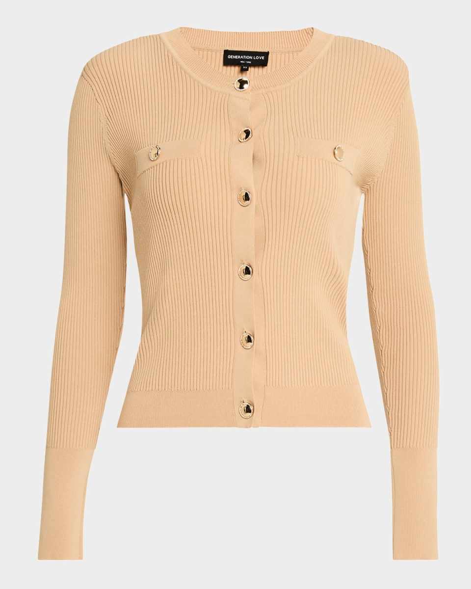 Pennie Rib-Knit Cardigan