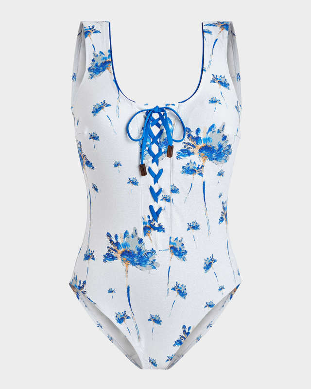 Herbier Shiny Jersey One-Piece Swimsuit
