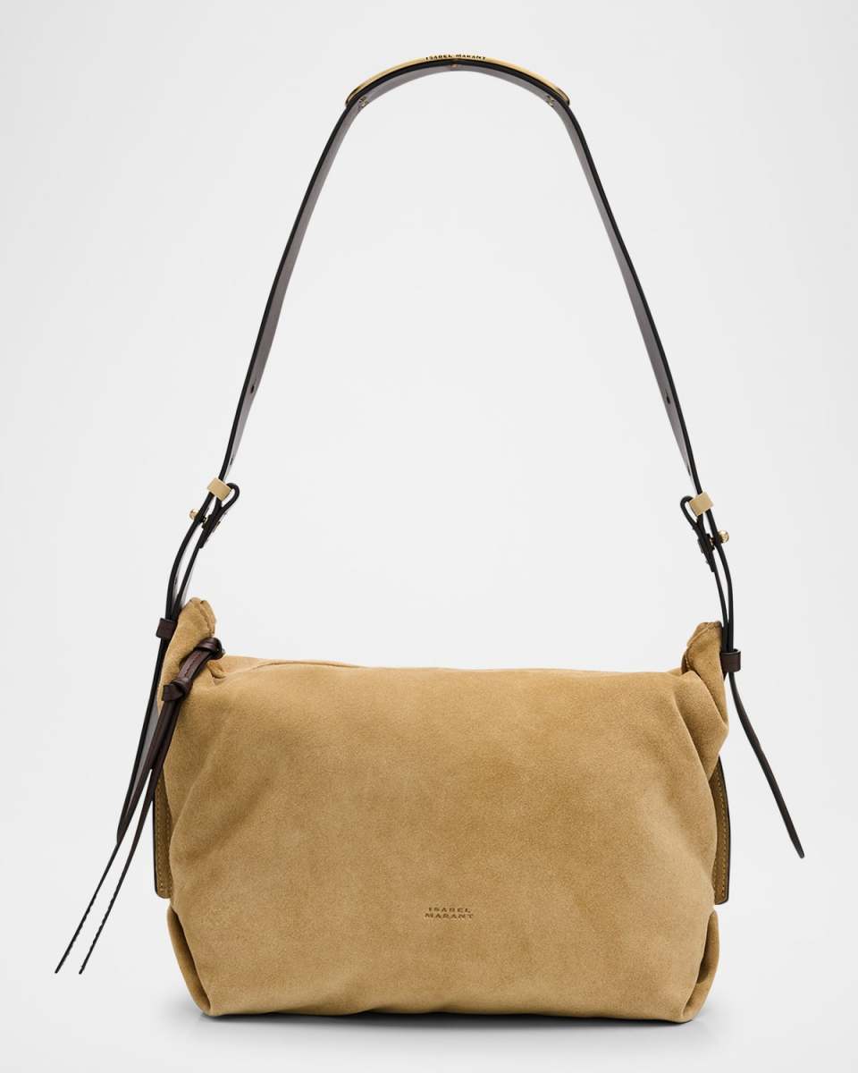 Leyden Zip Suede & Leather Shoulder Bag