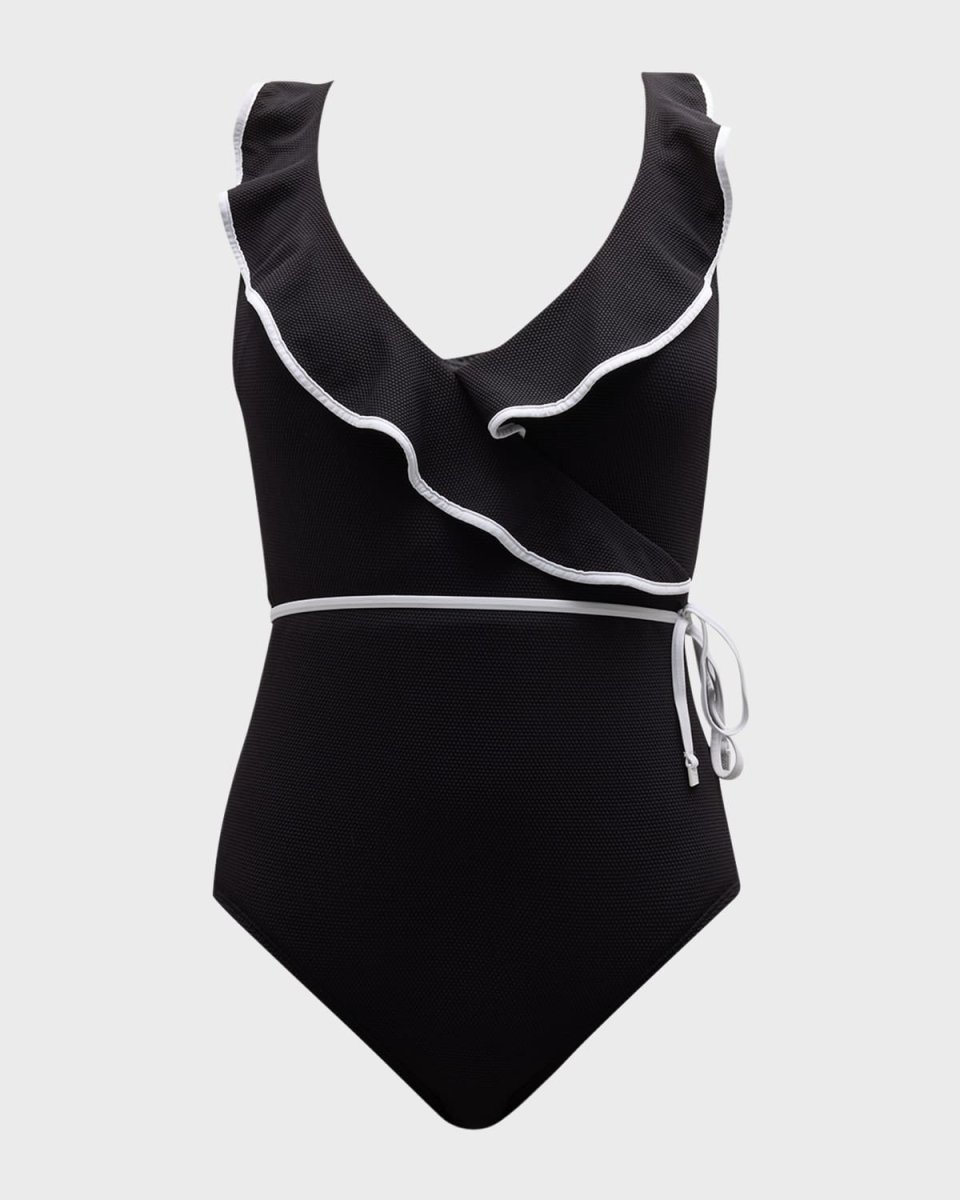 Island Cays Cabana Wrap One-Piece Swimsuit