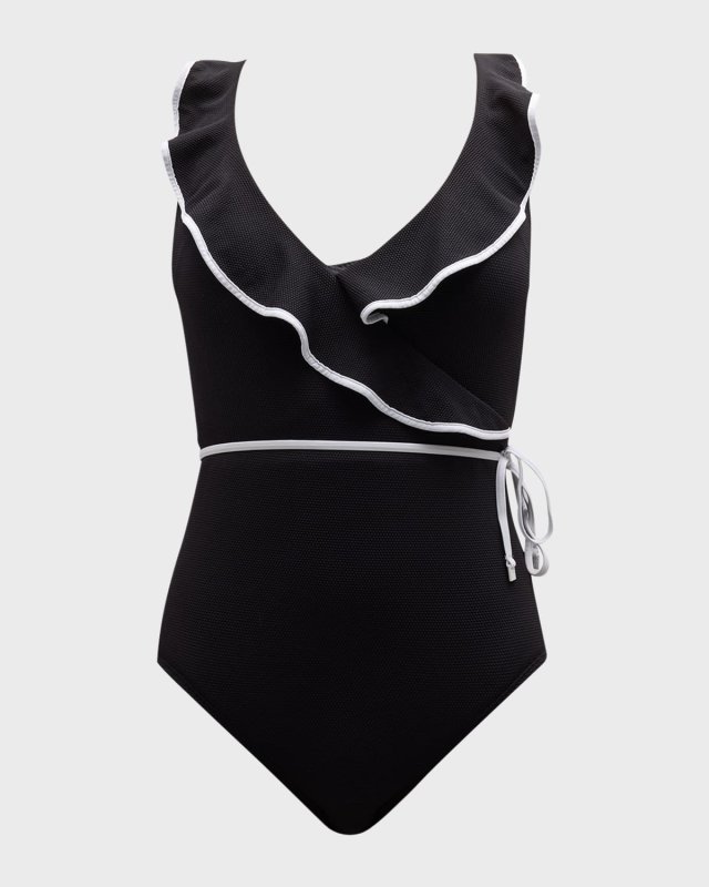 Island Cays Cabana Wrap One-Piece Swimsuit