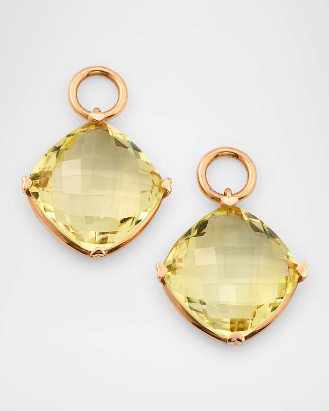 Rocks 18K Rose Gold Lemon Quartz Pendant