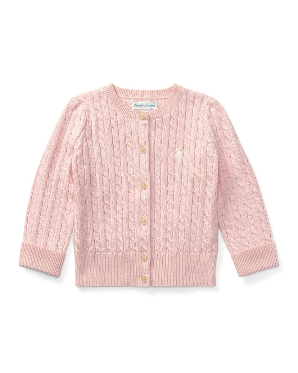 Cable Knit Cotton Cardigan, Size 3-12 Months