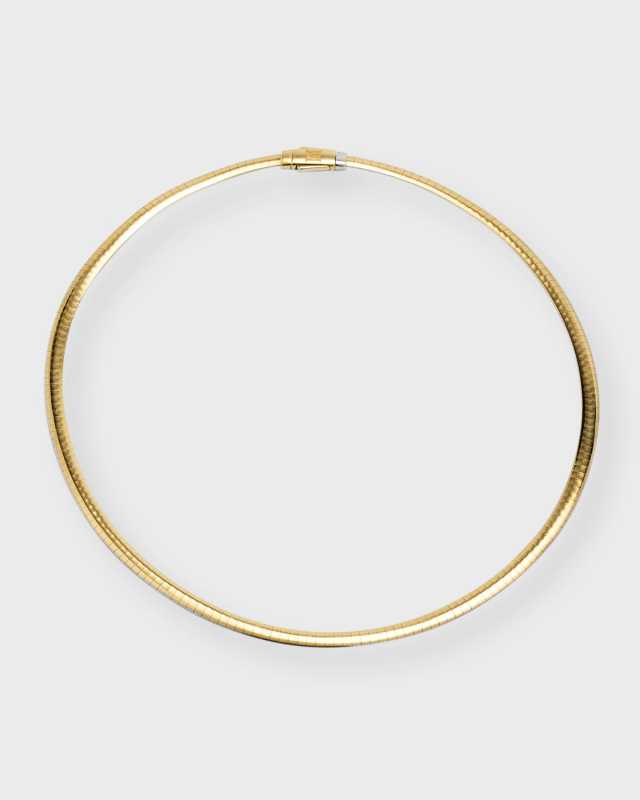 18K Gold Snake Chain Necklace, 4mm, 16"L