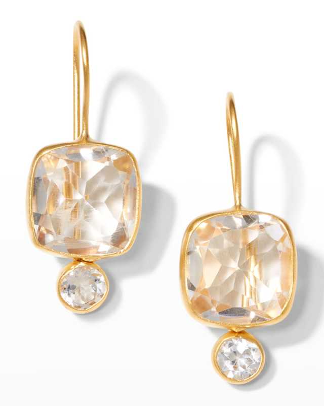 Quartz and Topaz Midi Earrings