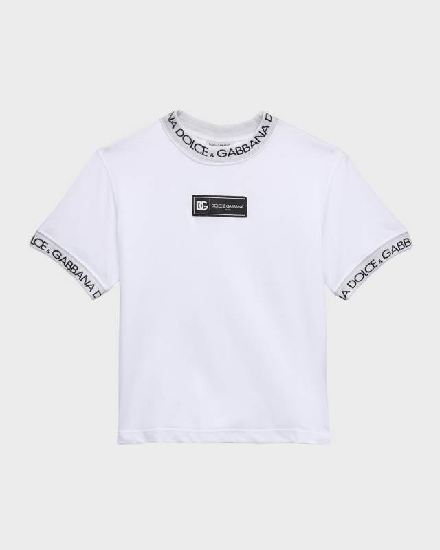 Boy's Short-Sleeve Logo T-Shirt, Size 4-6