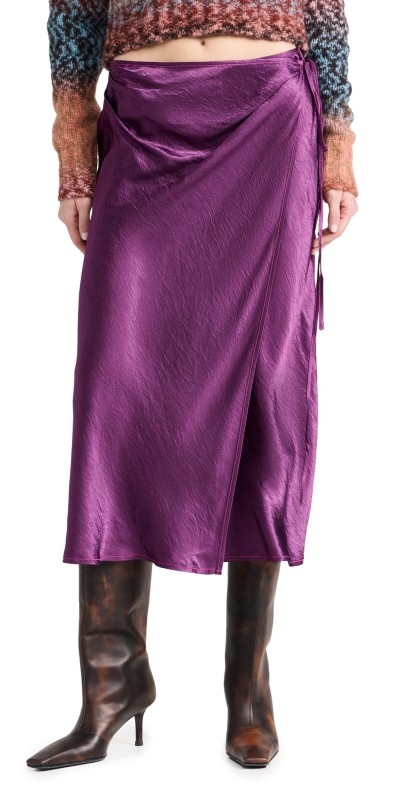 Acne Studios Wrap Skirt Bright Purple