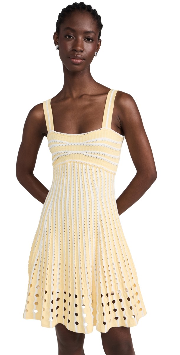 SIMKHAI Franklin Mini Dress Sulfur Multi